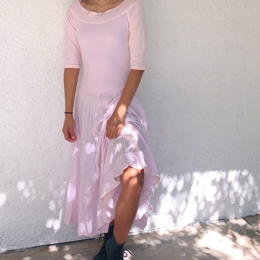 Maxi long sleeve off the shoulder dress